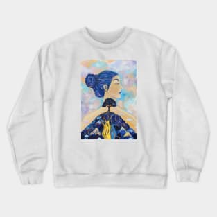 Ukrainian heart artwork Crewneck Sweatshirt